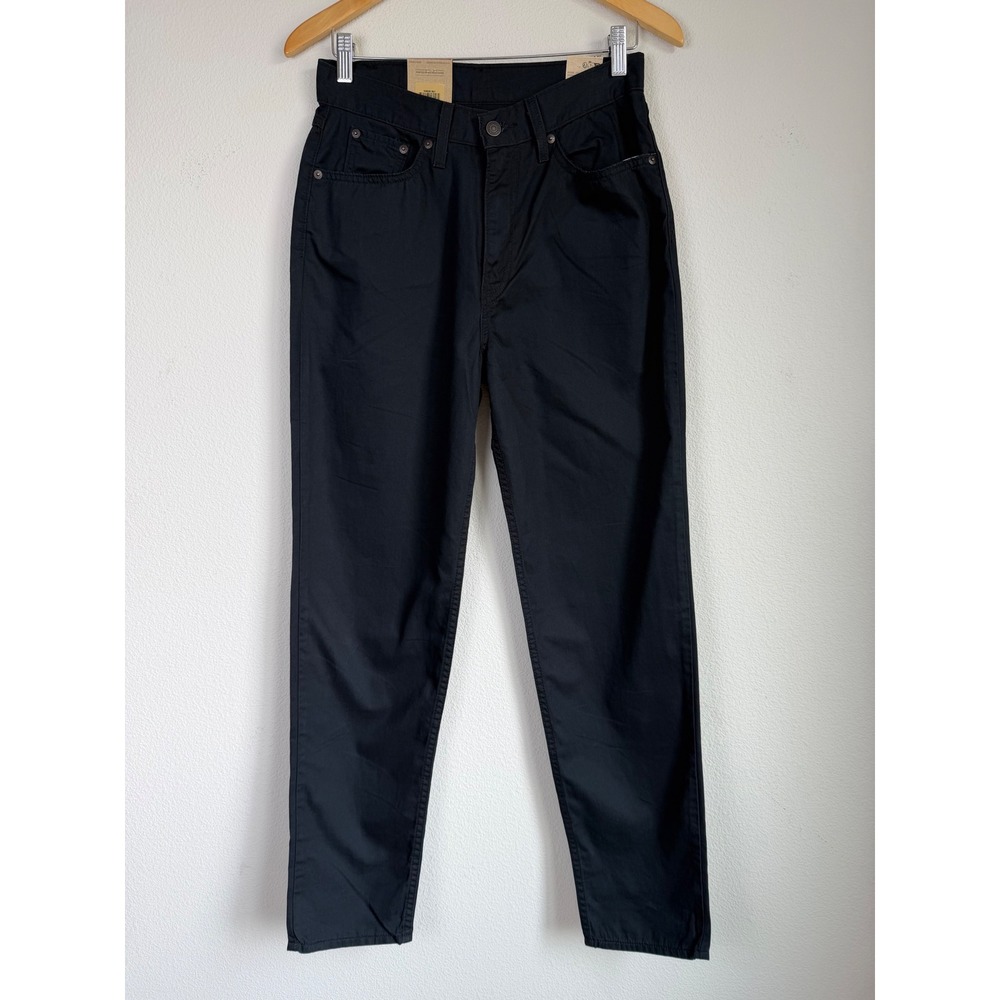 Levi's Women Cotton Hemp Mom Jeans 28x30 Black High Waisted Tapered Leg NWT